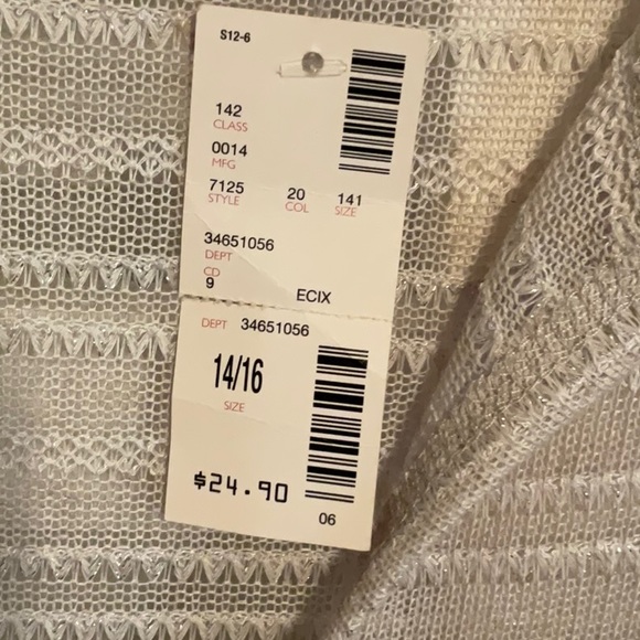 NWT.  AVENUE. Sparkly beige transparent top   size 14/16 - Picture 2 of 4